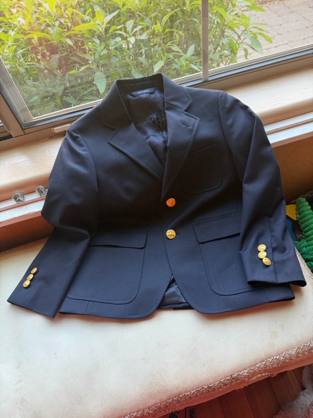 Brooks Brothers Navy Blazer with Gold Buttons